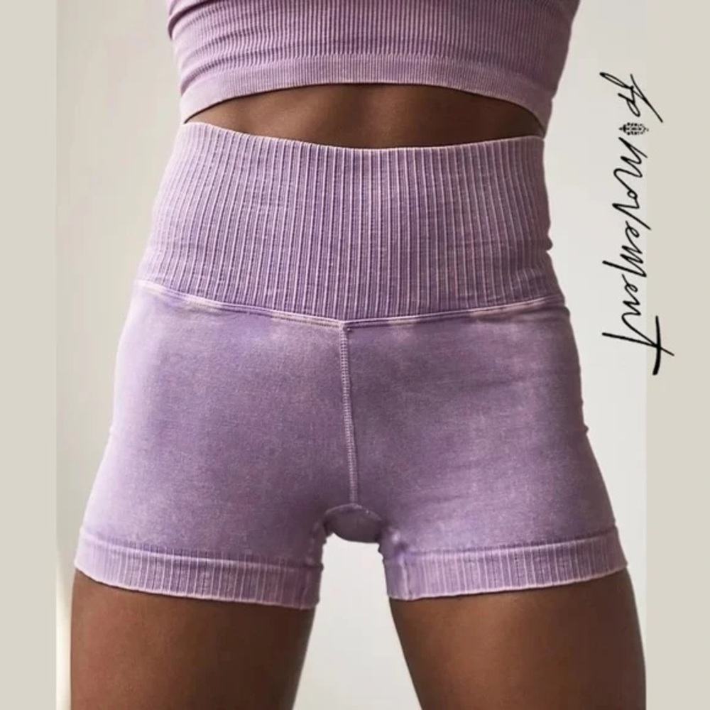 Free People Movement Good Karma Running Shorts size xs/s purple/pink